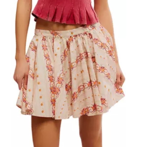 NWT FREE PEOPLE Printed Gaia Skirt Large - Picture 2 of 11
